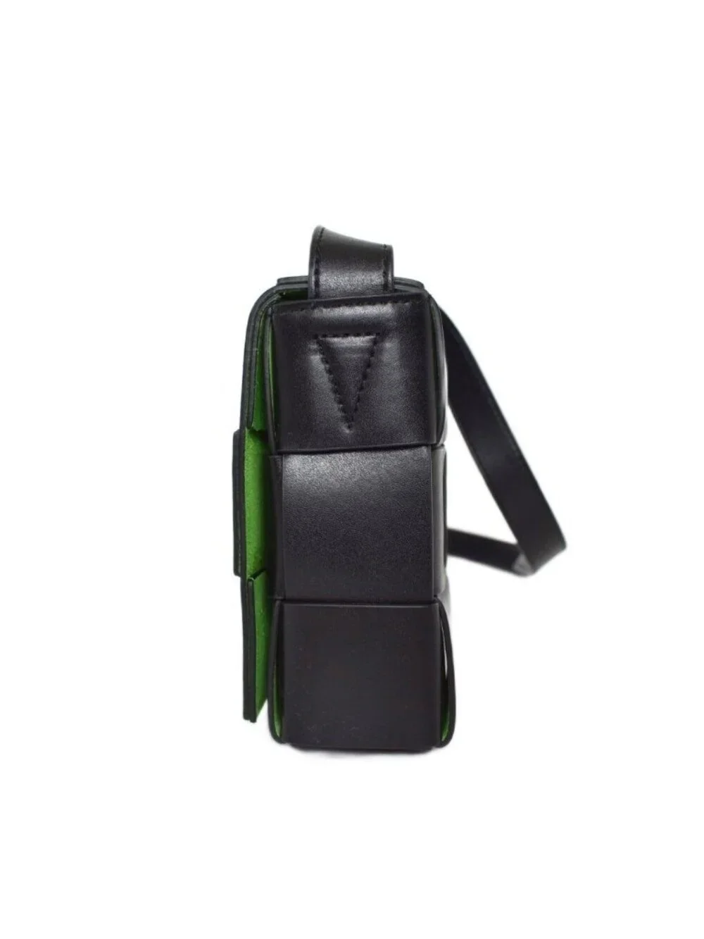 Bottega Veneta Cassette Shoulder Bag Intrecciato Black